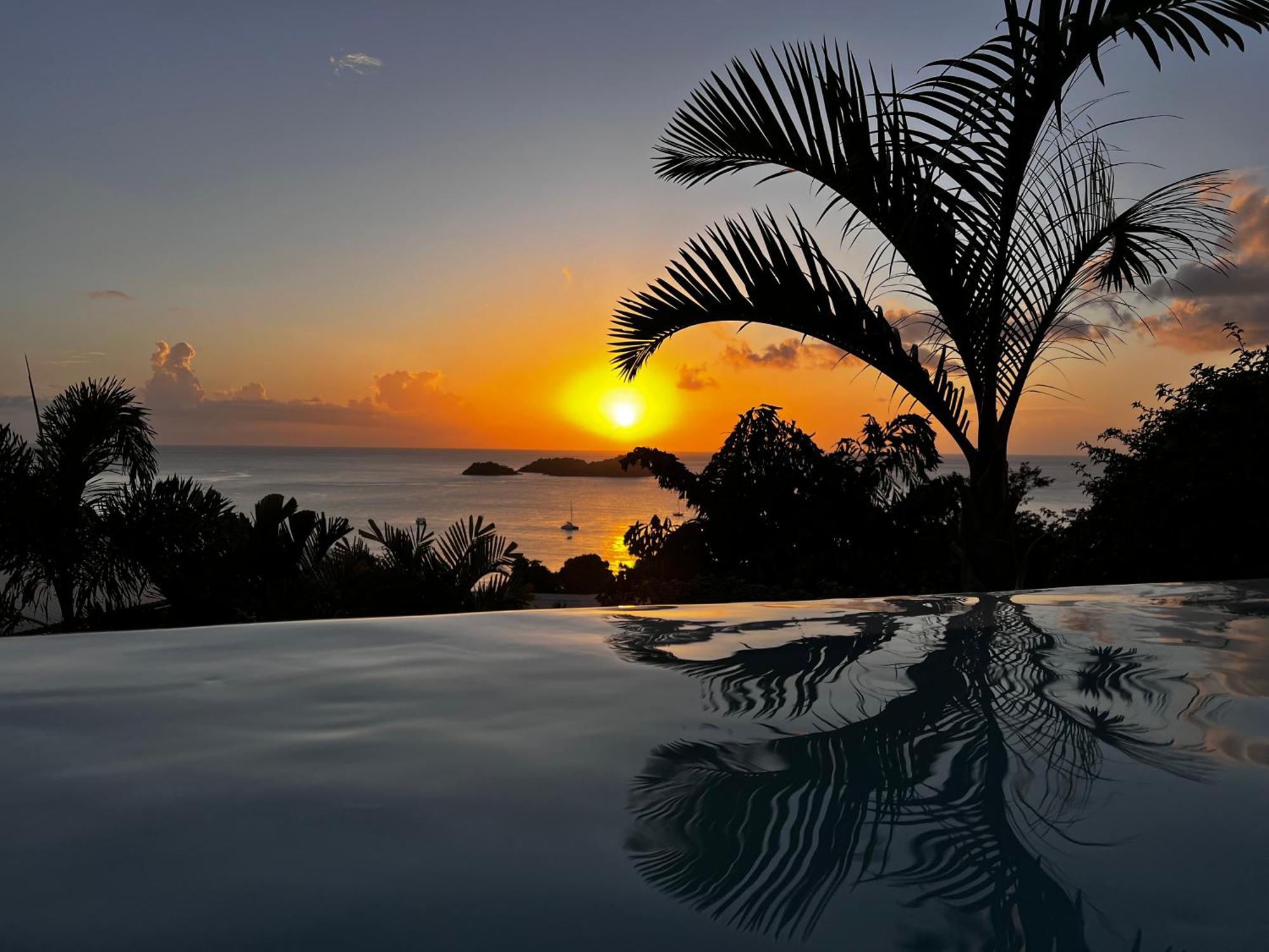 בוויאנט Sunset Palm - Villa Creole Avec Piscine Face Au Coucher De Soleil Et A La Reserve Cousteau מראה חיצוני תמונה